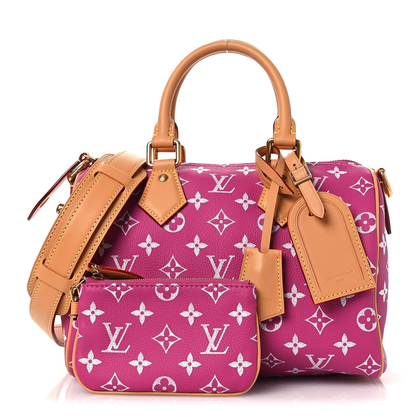 Calfskin Monogram Speedy P9 Bandouliere 25 Agate