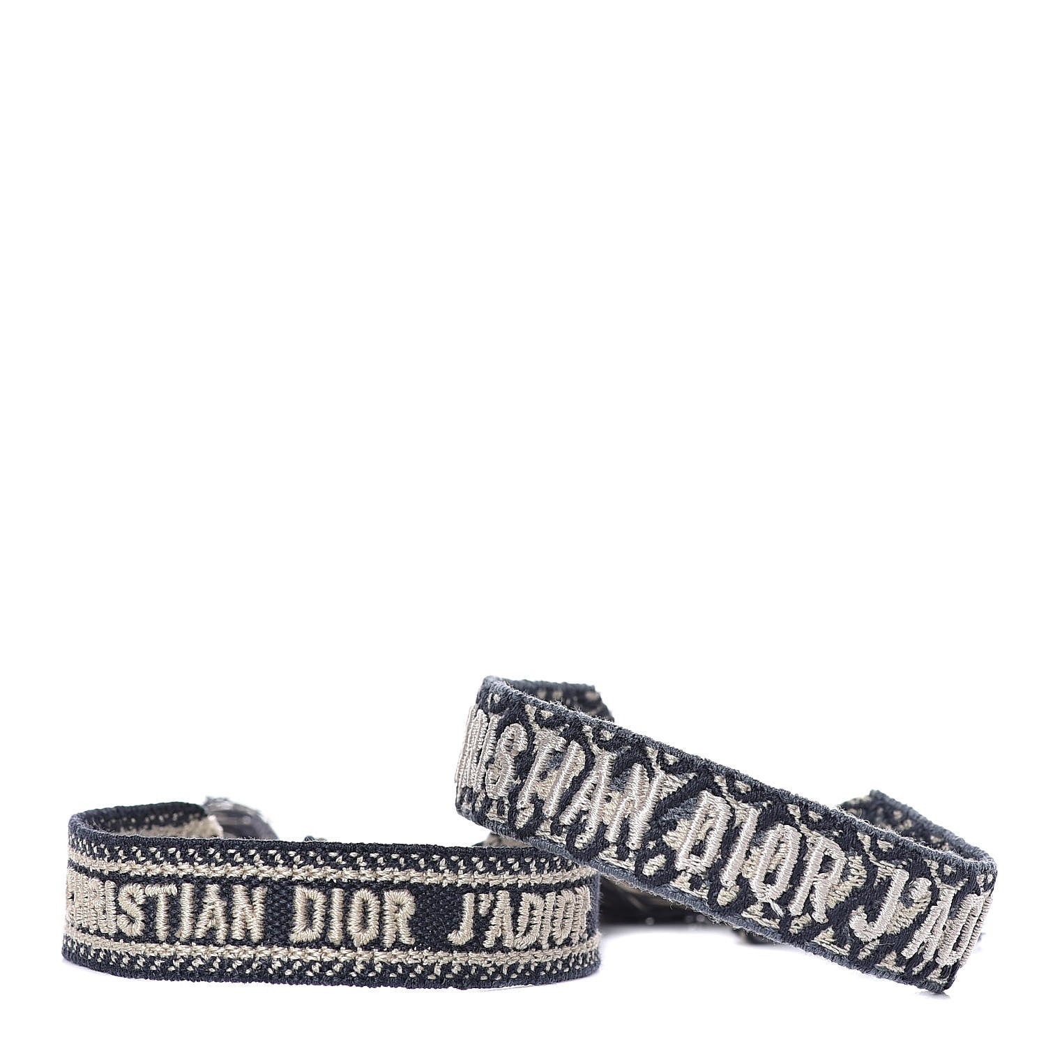 Christian Dior Woven Cotton J'Adior Friendship Bracelet Set Navy 1 of 3