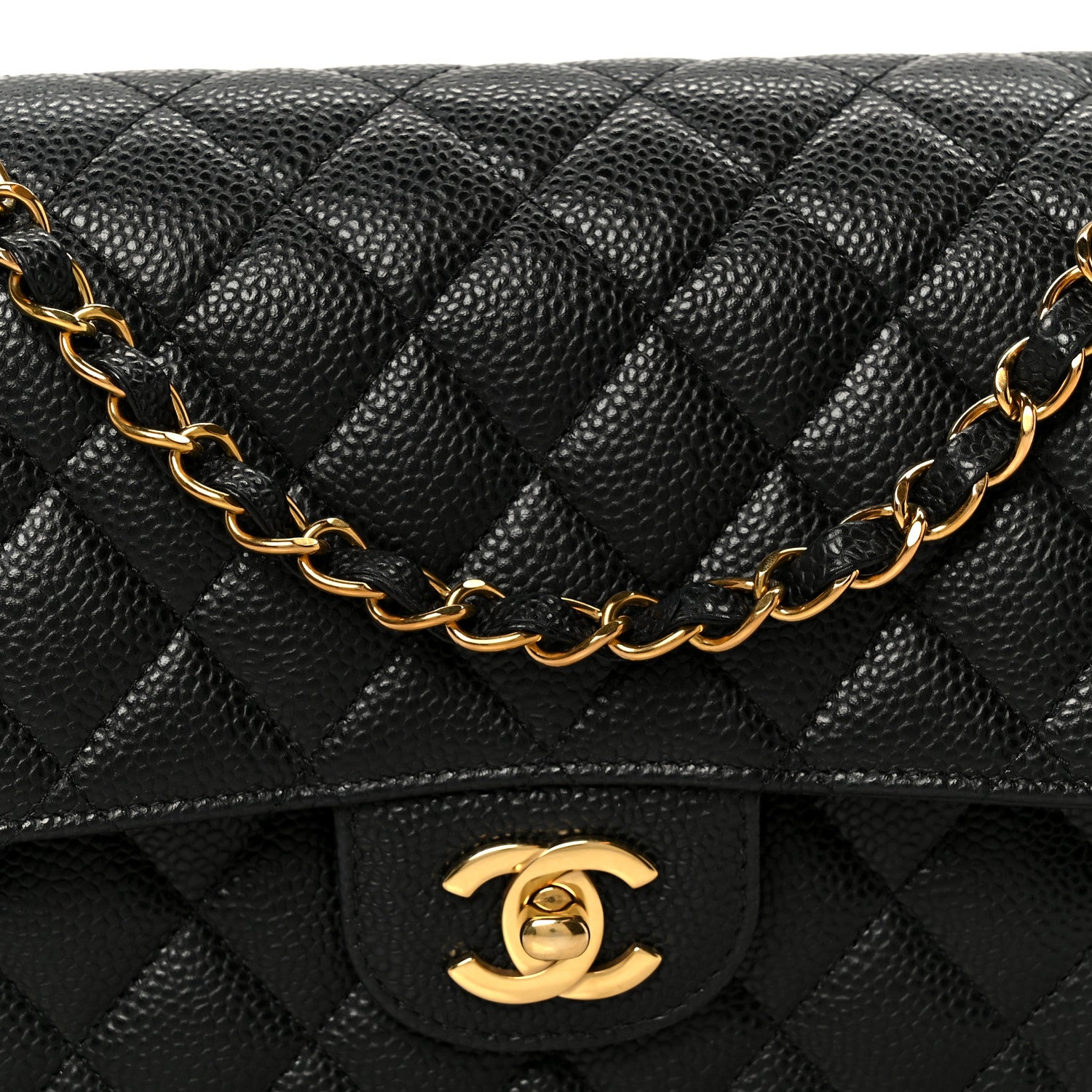 Chanel Caviar Quilted Medium Double Flap Black 9 of 12