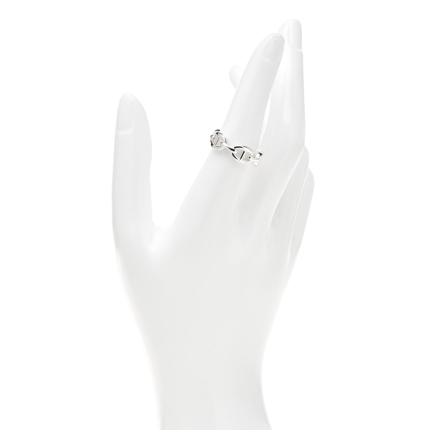 Sterling Silver PM Chaine d'Ancre Enchainee Band Ring 55 7.25