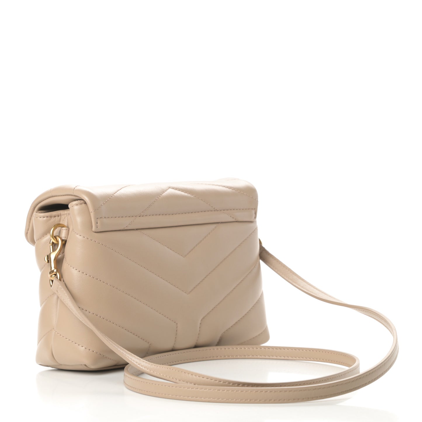 Calfskin Y Quilted Monogram Toy Loulou Crossbody Bag Dark Beige