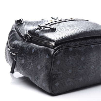 MCM Visetos Studded Small Dual Stark Backpack Black 5 of 8
