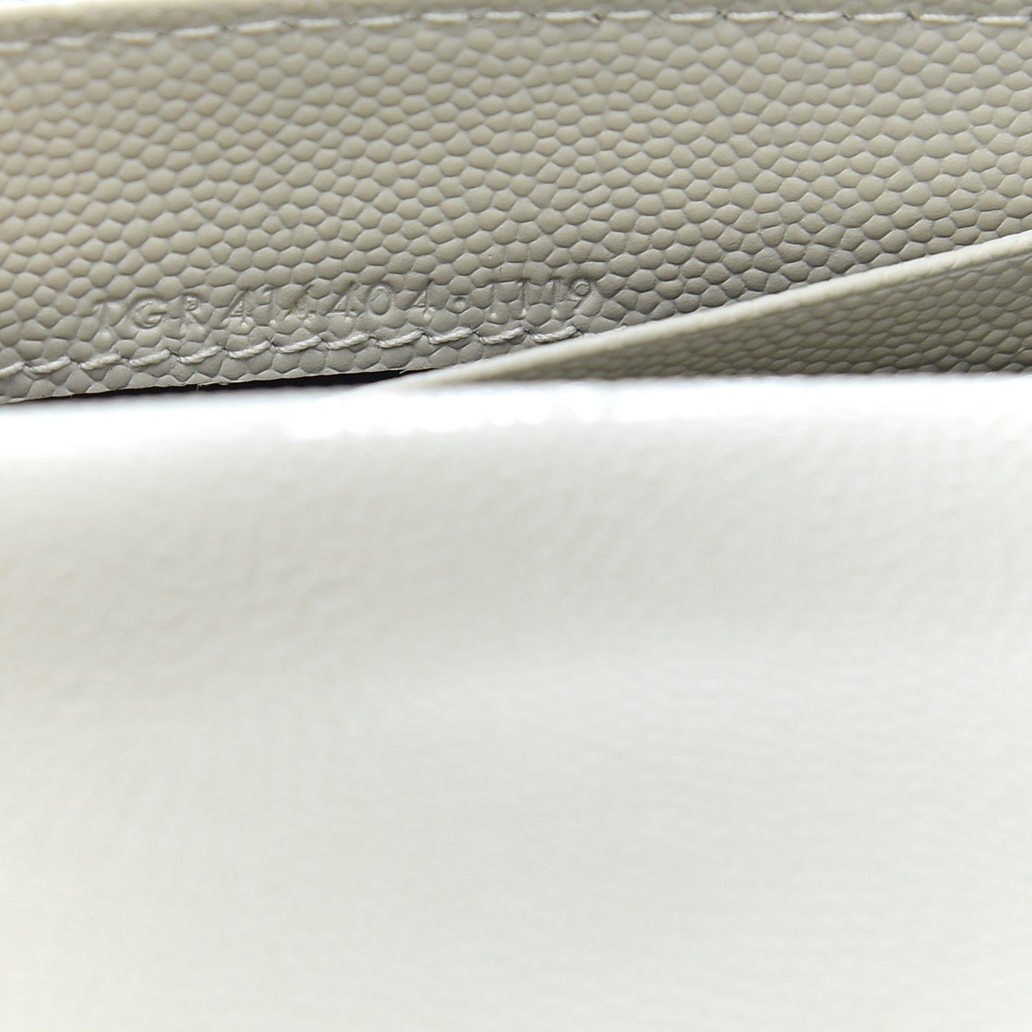 Grain De Poudre Matelasse Chevron Small Monogram Envelope Wallet Crema Soft