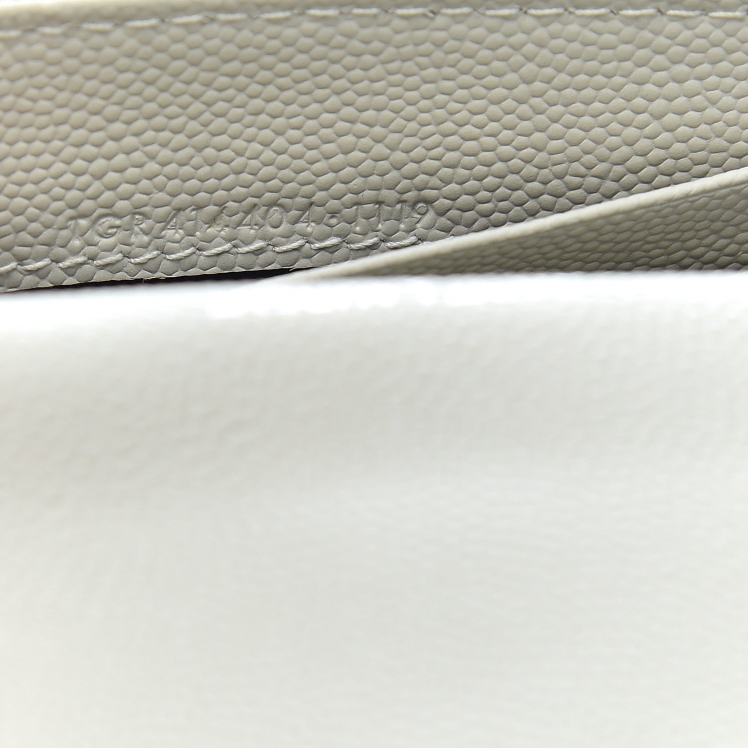 Saint Laurent Grain De Poudre Matelasse Chevron Small Monogram Envelope Wallet Crema Soft 7 of 11