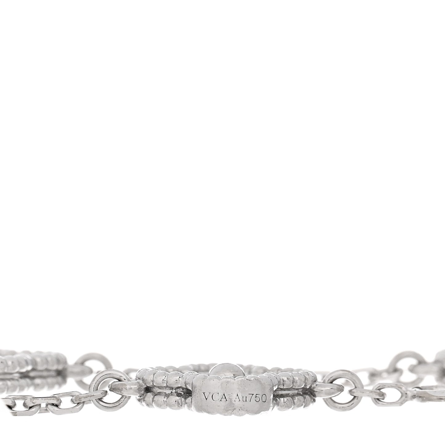 18K White Gold Diamond 6 Motifs Sweet Alhambra Bracelet