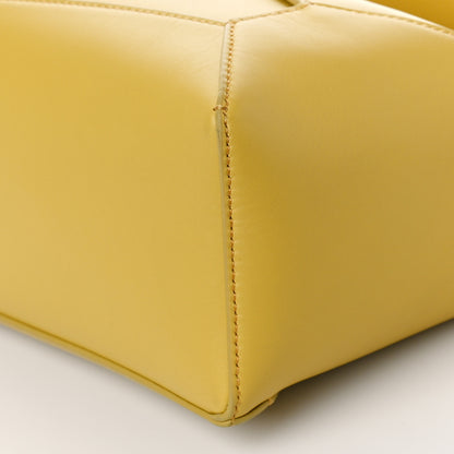 Loewe Satin Calfskin Monochrome Small Puzzle Edge Bag Pale Yellow Glaze 8 of 10