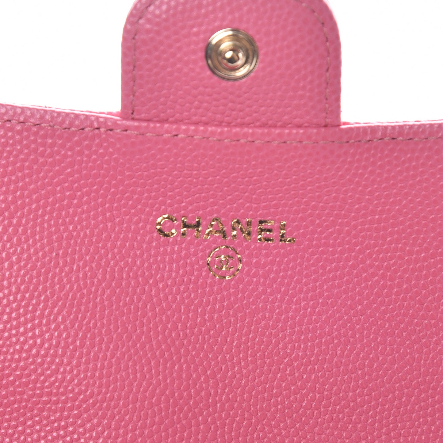 Caviar Quilted Large Gusset Flap Wallet Pink