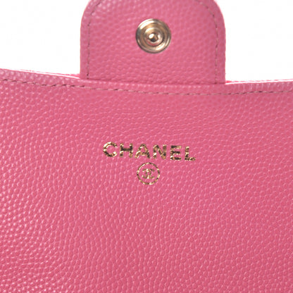 Chanel Caviar Quilted Large Gusset Flap Wallet Pink 6 of 11