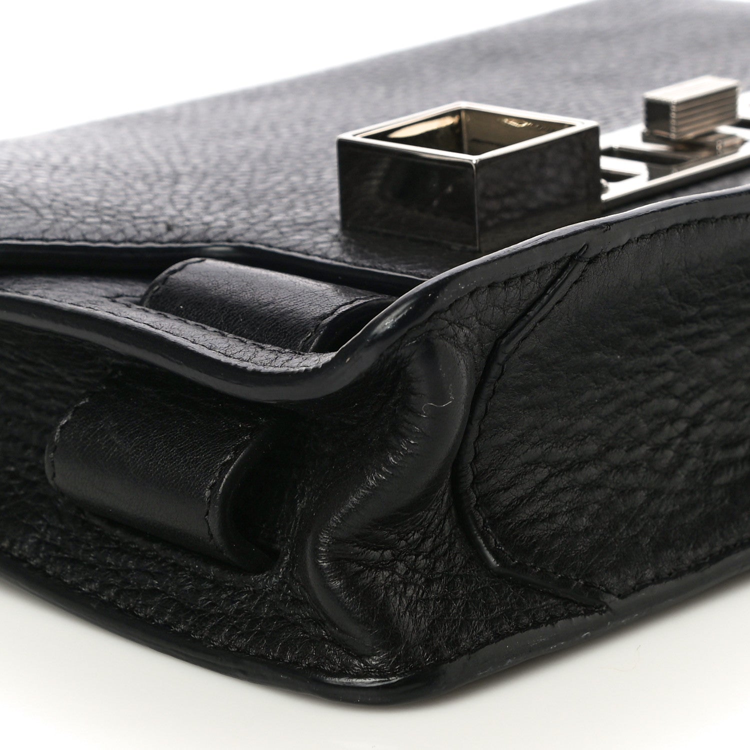 Proenza Schouler Textured Leather PS11 Wristlet Clutch Black 8 of 14
