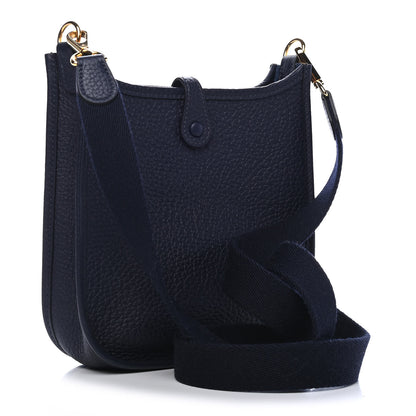 Hermes Taurillon Clemence Amazone Evelyne TPM Bleu Nuit Bleu Indigo 3 of 9