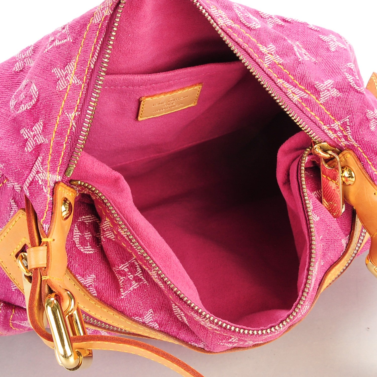 Louis Vuitton Denim Baggy PM Fuchsia 5 of 7