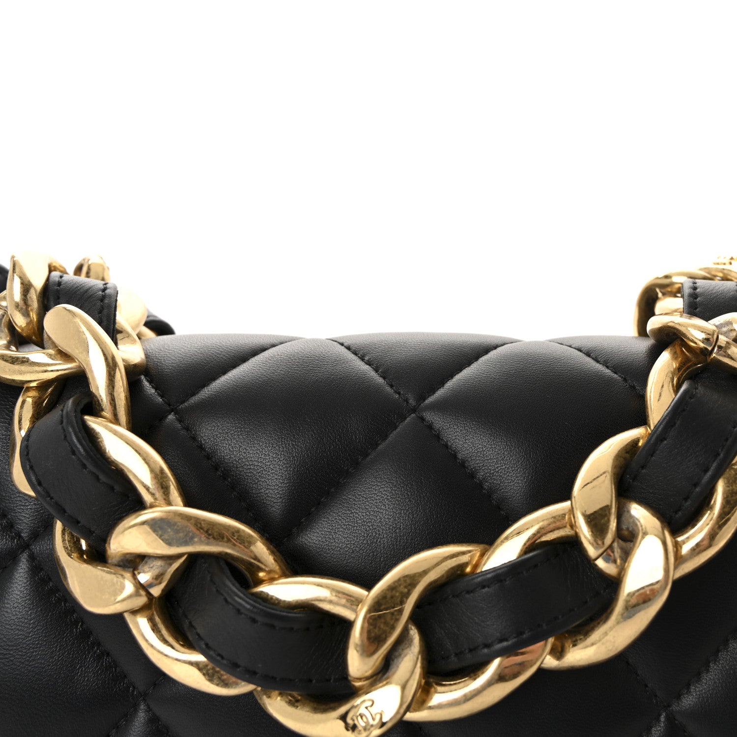 Chanel Lambskin Quilted Large CC Funky Town Flap Black 8 of 10