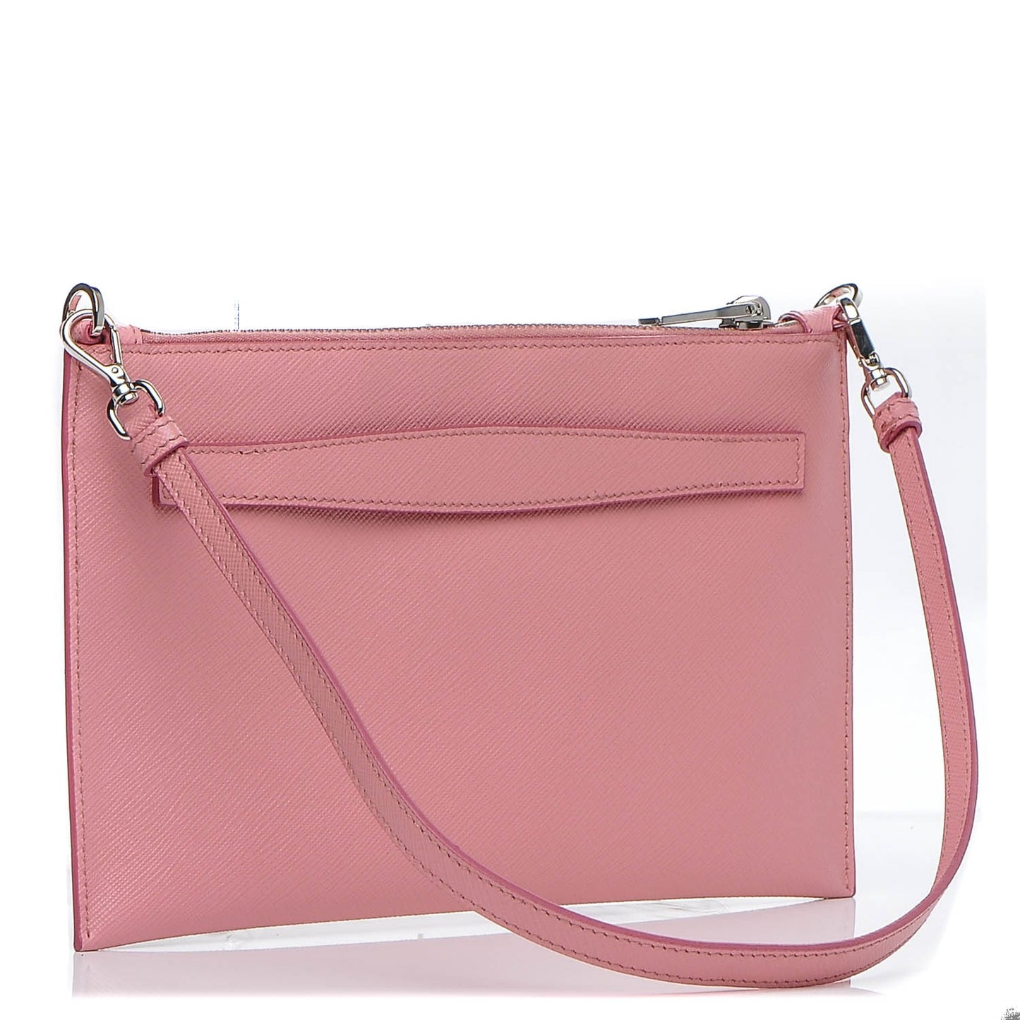 Saffiano Flat Zip Wristlet Petalo