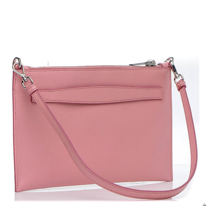 Prada Saffiano Flat Zip Wristlet Petalo 3 of 7