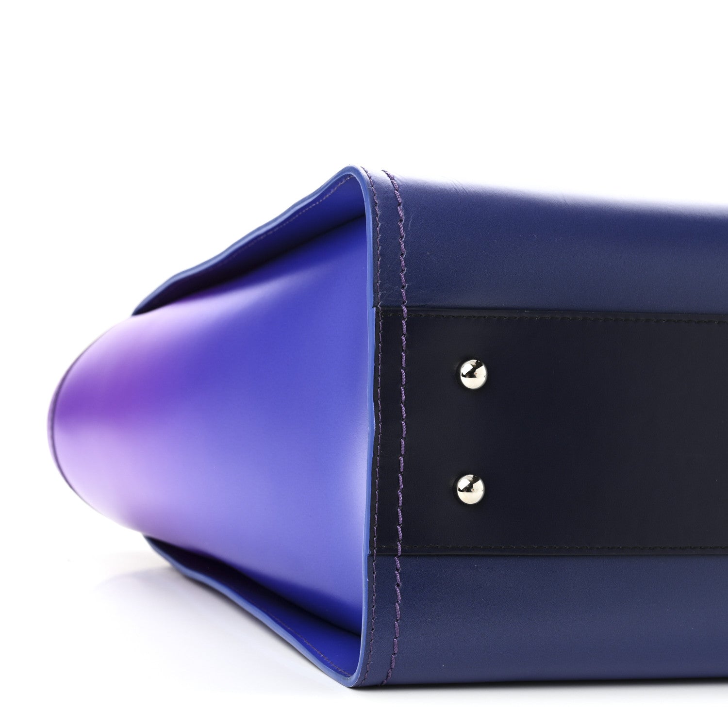 Chanel Shaded Calfskin Small Deauville Tote Purple Blue 10 of 12