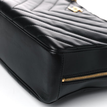 Chanel Lambskin Chevron Quilted Camera Case Black 10 of 15