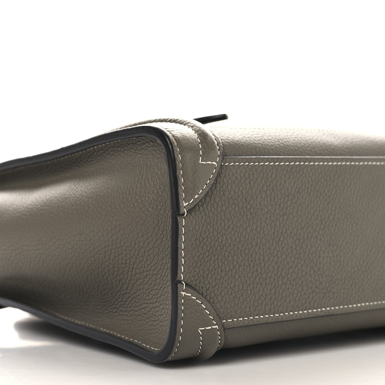 Celine Drummed Calfskin Nano Luggage Souris 10 of 11