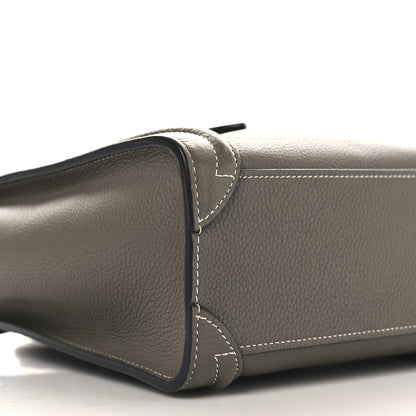 Celine Drummed Calfskin Nano Luggage Souris 10 of 11
