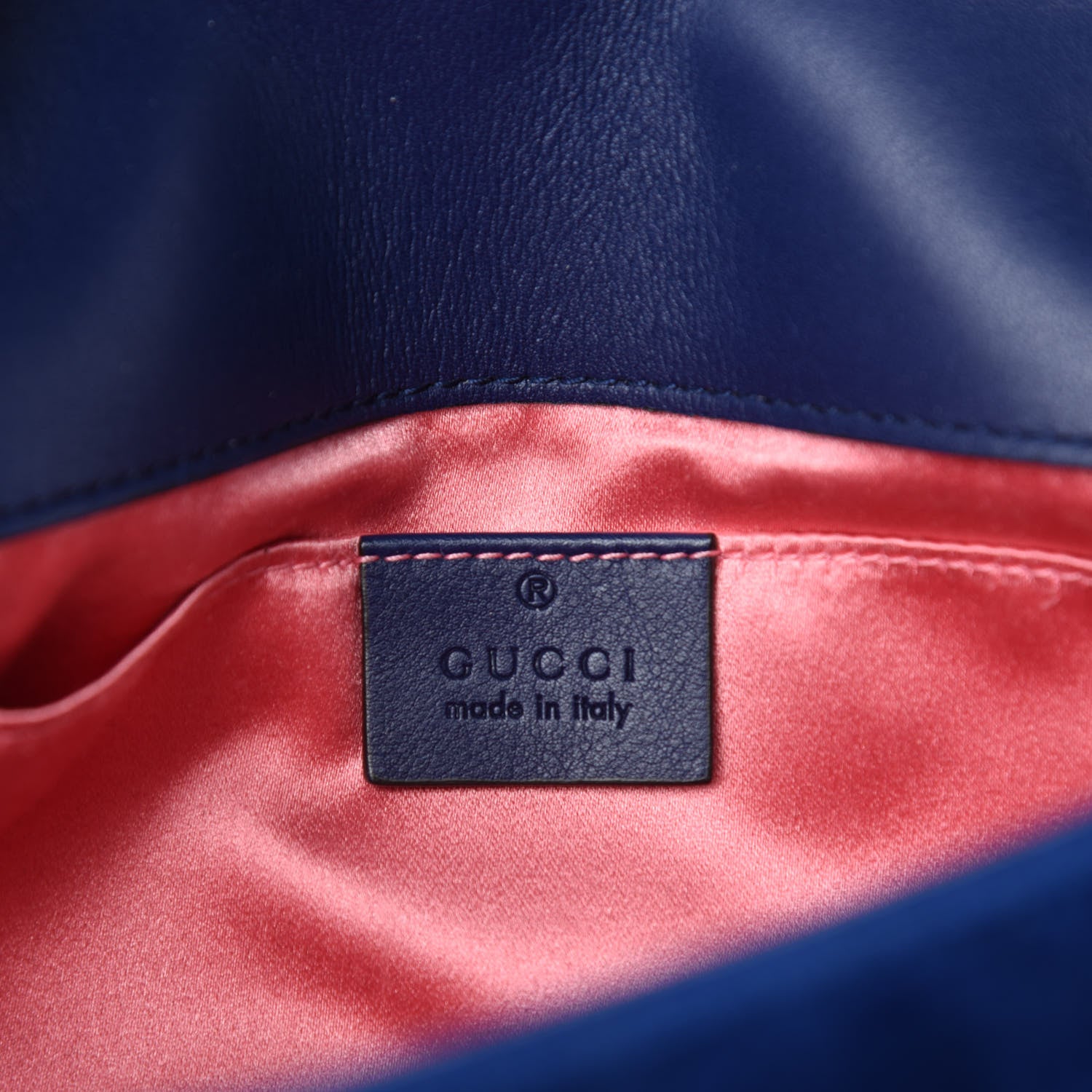 Gucci Velvet Matelasse Mini GG Marmont Shoulder Bag Cobalt Blue 8 of 11