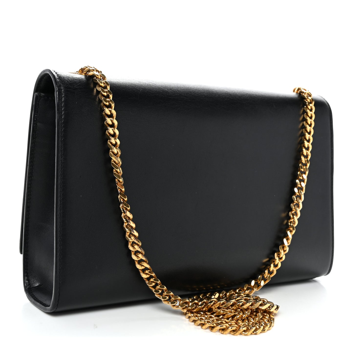 Smooth Calfskin Medium Classic Monogram Kate Tassel Satchel Black