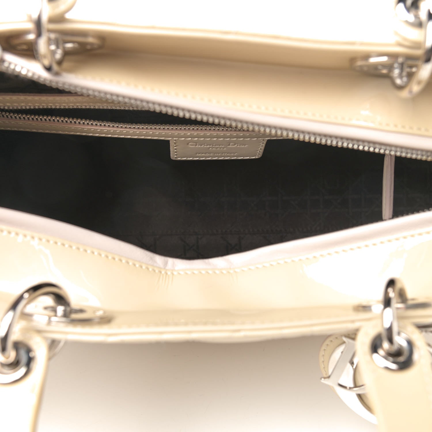 Christian Dior Patent Cannage Large Lady Dior Beige 4 of 8