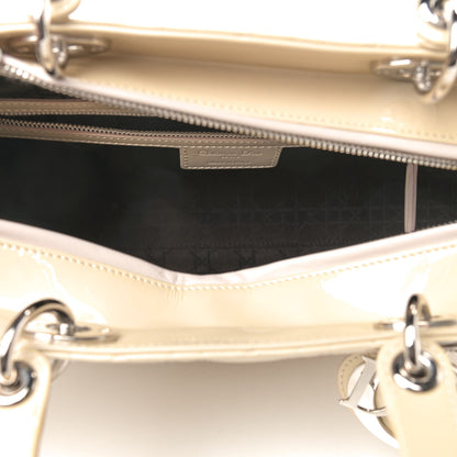 Christian Dior Patent Cannage Large Lady Dior Beige 4 of 8