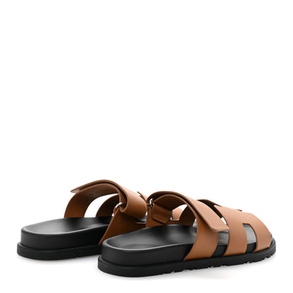 Hermes Calfskin Womens Chypre Sandals 40 Naturel 5 of 10