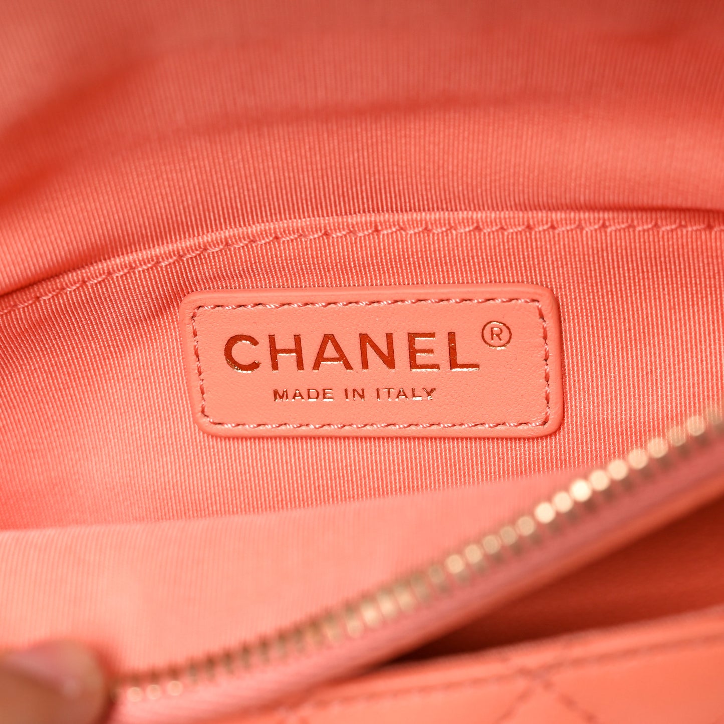 Lambskin Quilted Bi Waist Bag Fanny Pack Orange