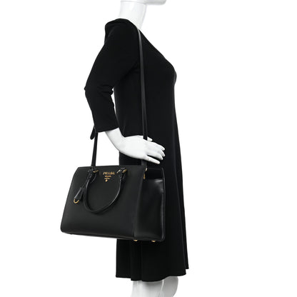 Prada Saffiano Soft Calfskin Tote Black 2 of 11