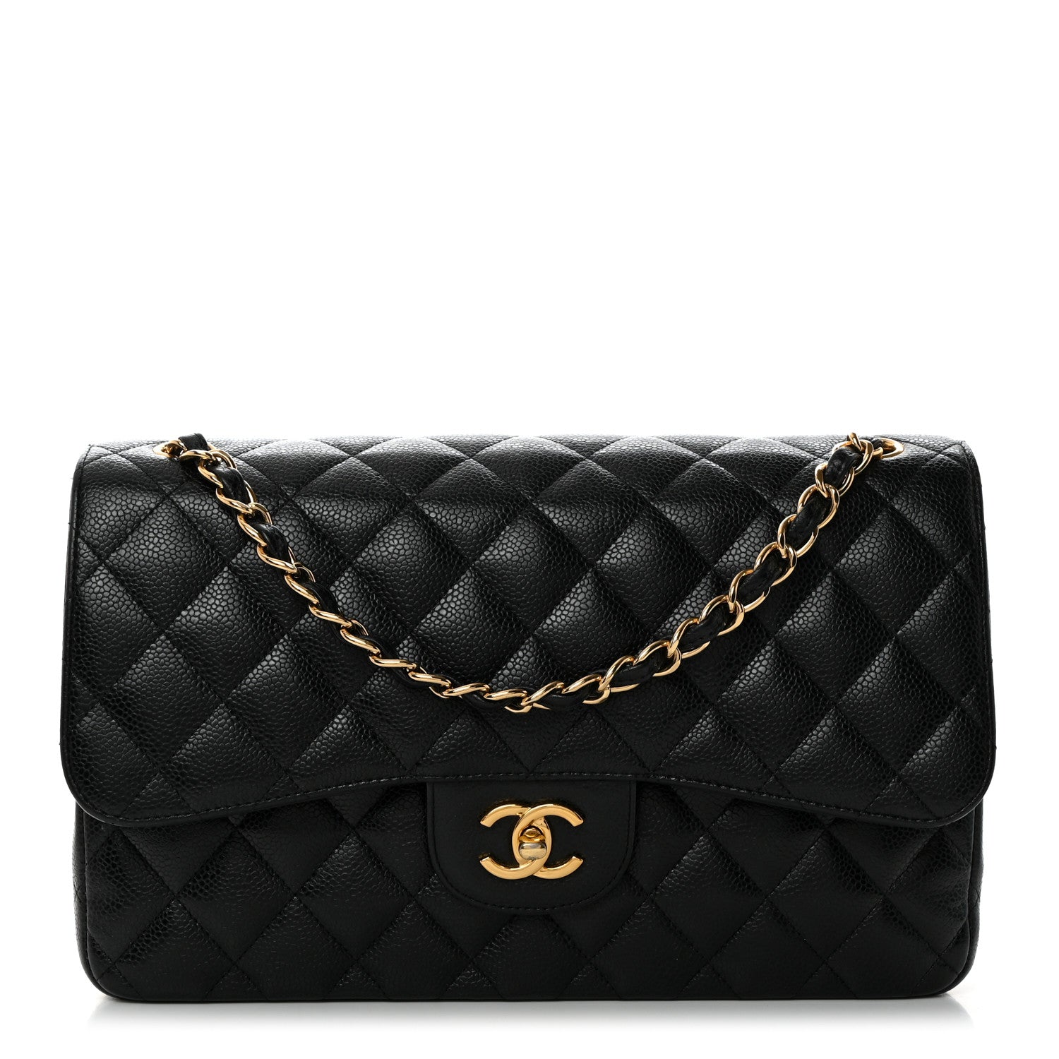 Chanel Caviar Quilted Jumbo Double Flap Black 1 of 10