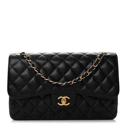 Chanel Caviar Quilted Jumbo Double Flap Black 1 of 10