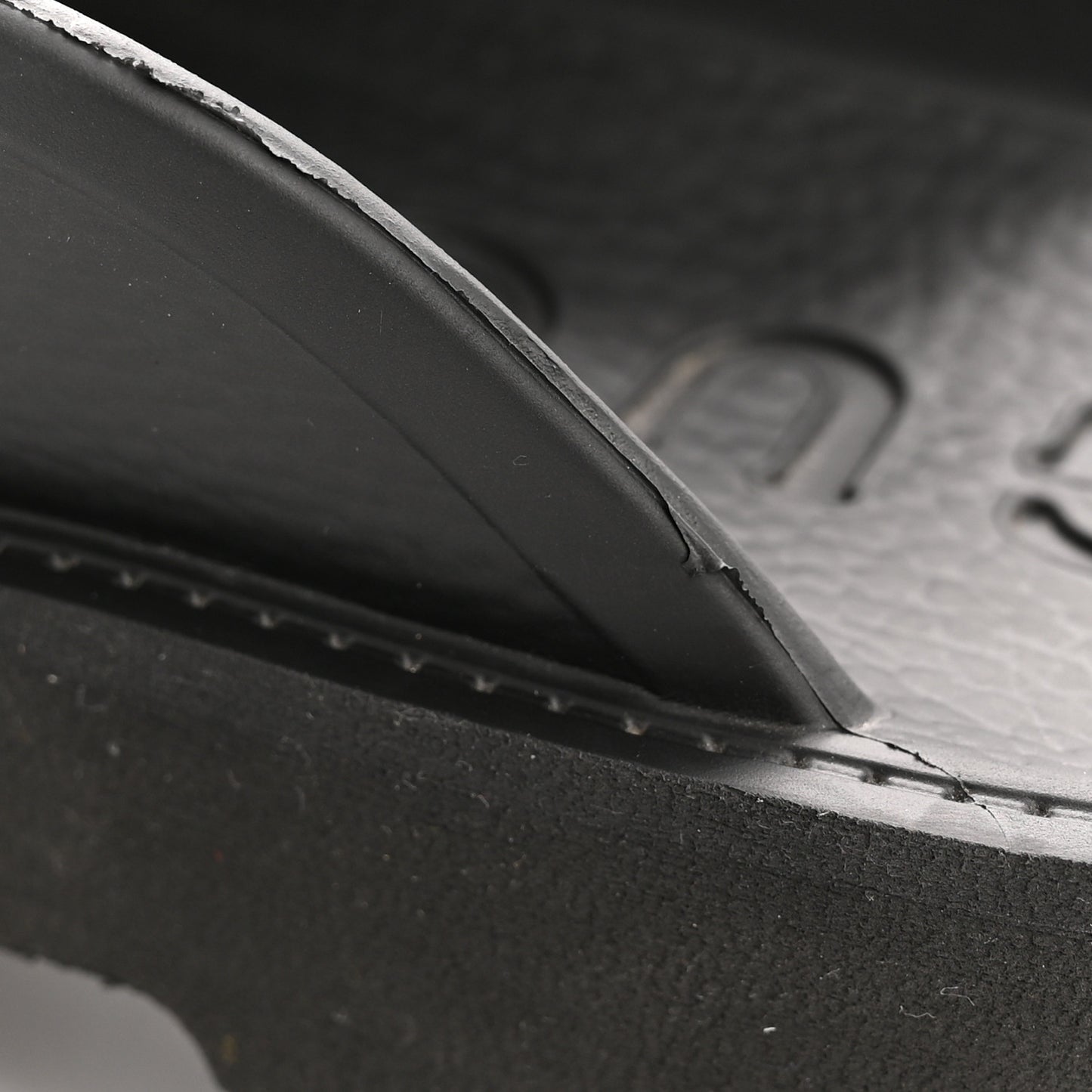 Rubber GG Monogram Perforated Elea Platform 55mm Lug Sole Sandals 36 Black