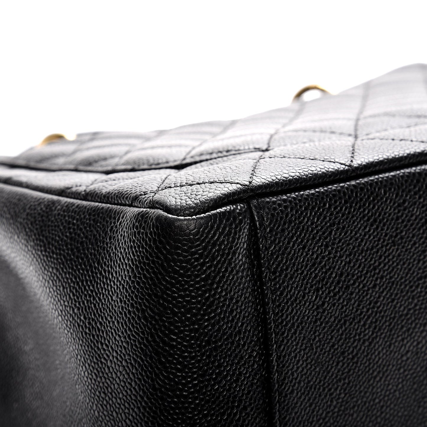Caviar Quilted Grand Shopping Tote GST Black