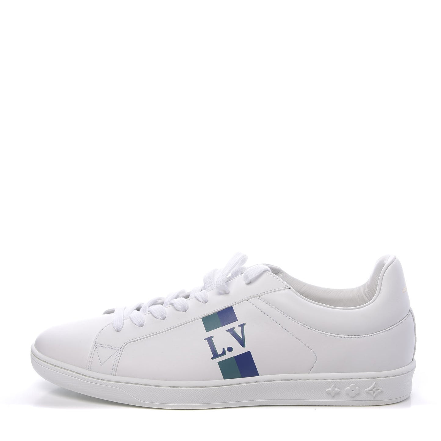 Calfskin Luxembourg Sneakers 7.5 White Bleu