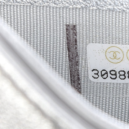 Chanel Metallic Lambskin Quilted Card Holder Silver 10 of 11