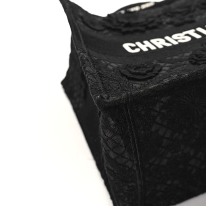 Christian Dior Embroidered 3D Macrame D-Lace Butterfly Medium Book Tote Black Multicolor 9 of 13