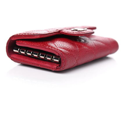 Chanel Metallic Caviar Quilted 6 Key Holder Dark Pink 13 of 13