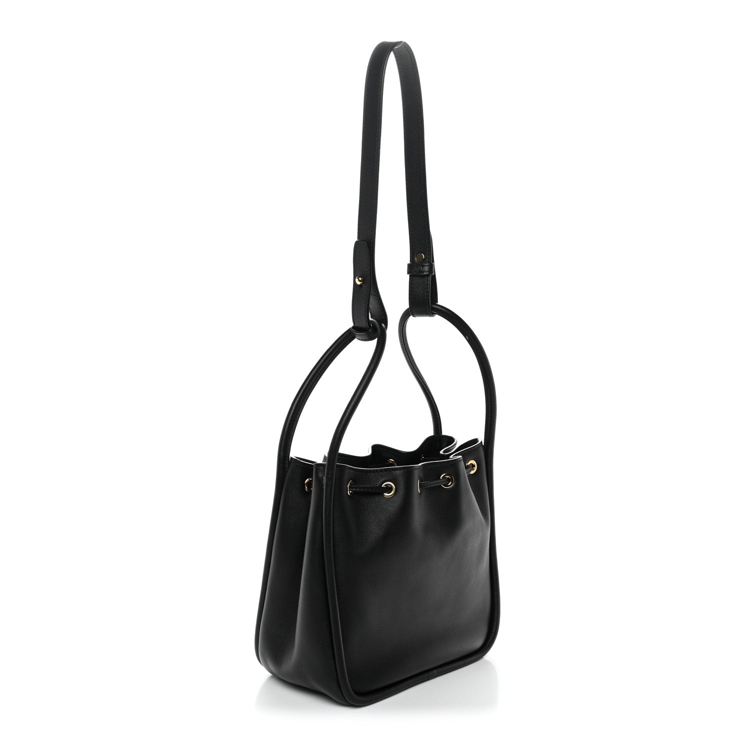 Prada Soft Calfskin Mini Darling Bucket Bag Black 3 of 10