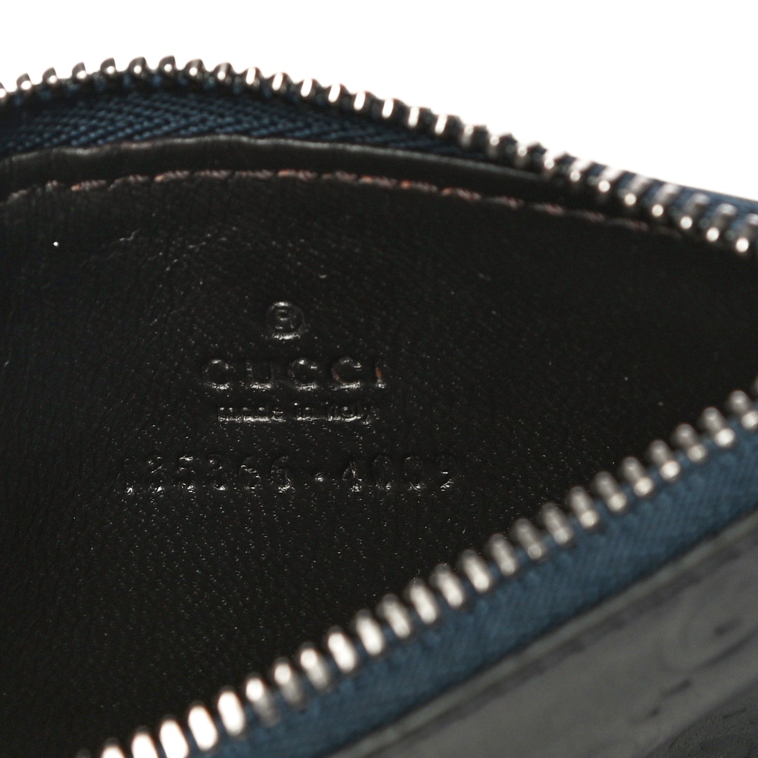 Gucci Guccissima Signature Coin Case Card Holder Blue 6 of 9
