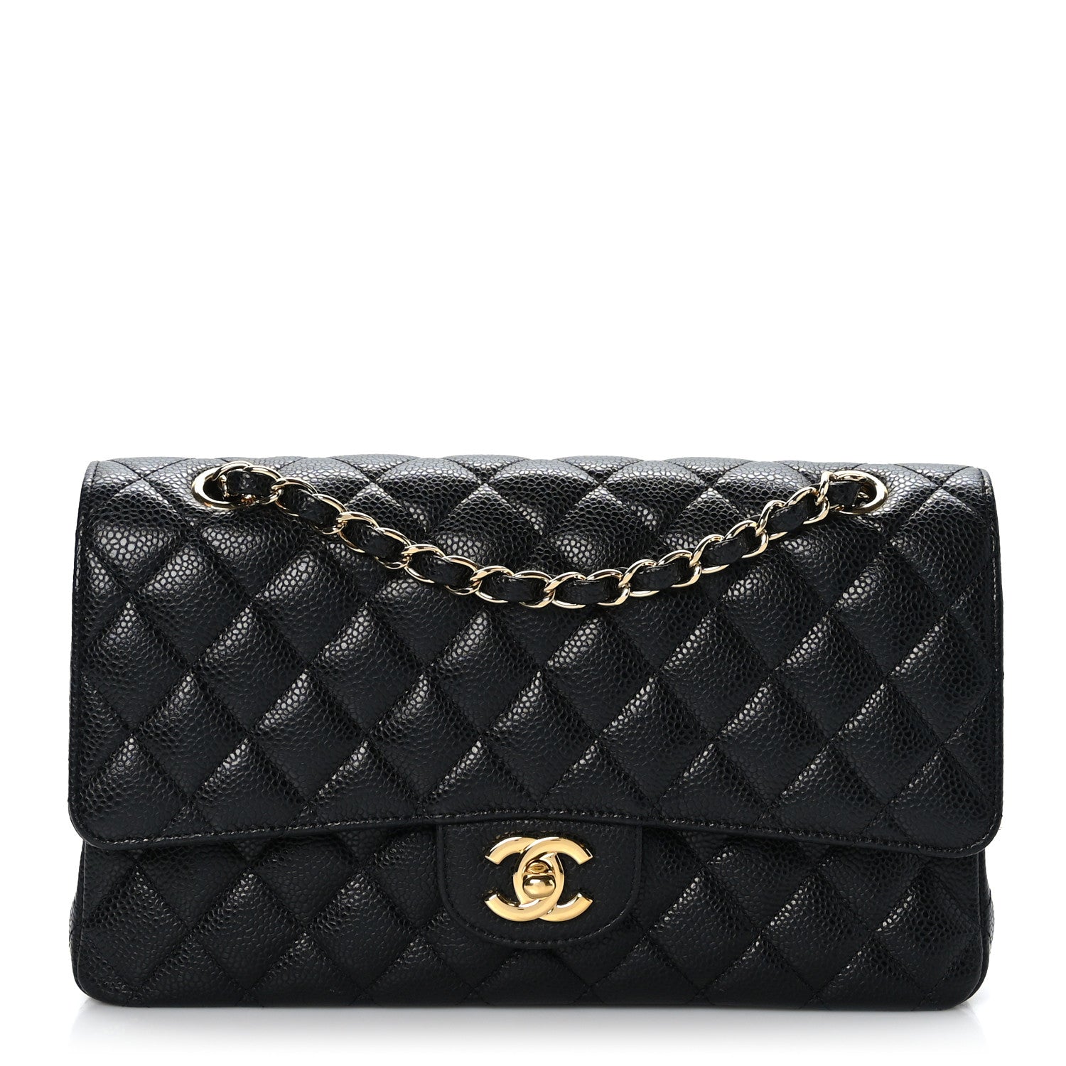 Chanel Caviar Quilted Medium Double Flap Black 1 of 9