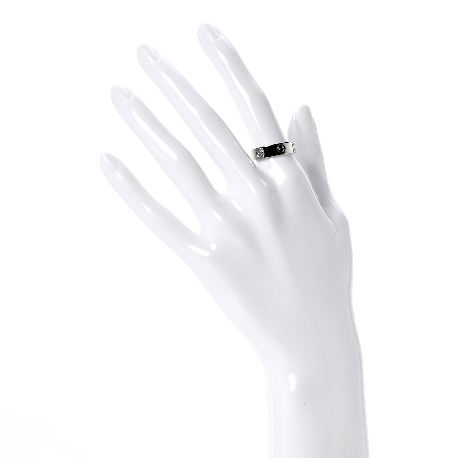 Cartier 18K White Gold 5.5mm LOVE Ring 54 6.75 4 of 10