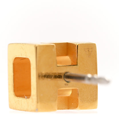 Hermes Gold Lacquered Cage d'H Earrings Orange 4 of 5