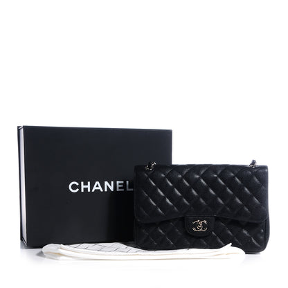 Chanel Caviar Quilted Jumbo Double Flap Black 8 of 8