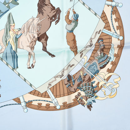 Hermes Silk Musee Vivant du Cheval Chantilly 90 Scarf 5 of 8