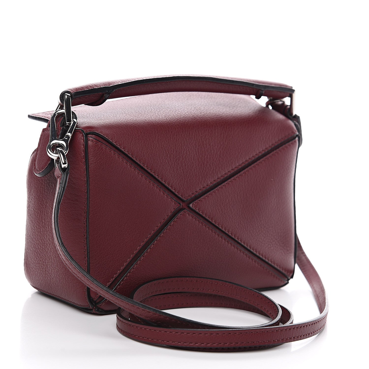 Loewe Calfskin Mini Puzzle Bag Wine 2 of 10