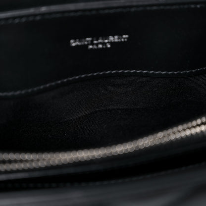 Saint Laurent Calfskin Y Quilted Monogram Small Loulou Chain Satchel Black 12 of 16