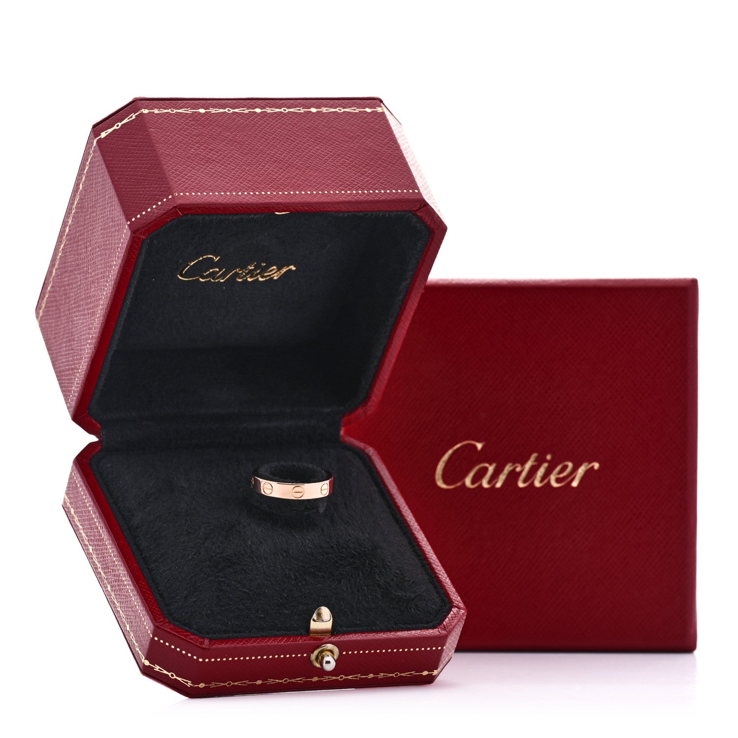 Cartier 18K Pink Gold 3.5mm LOVE Wedding Band Ring 48 4.5 5 of 5