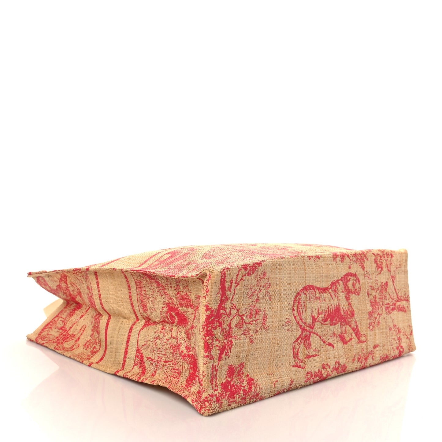 Straw Dioriviera Tote Pink