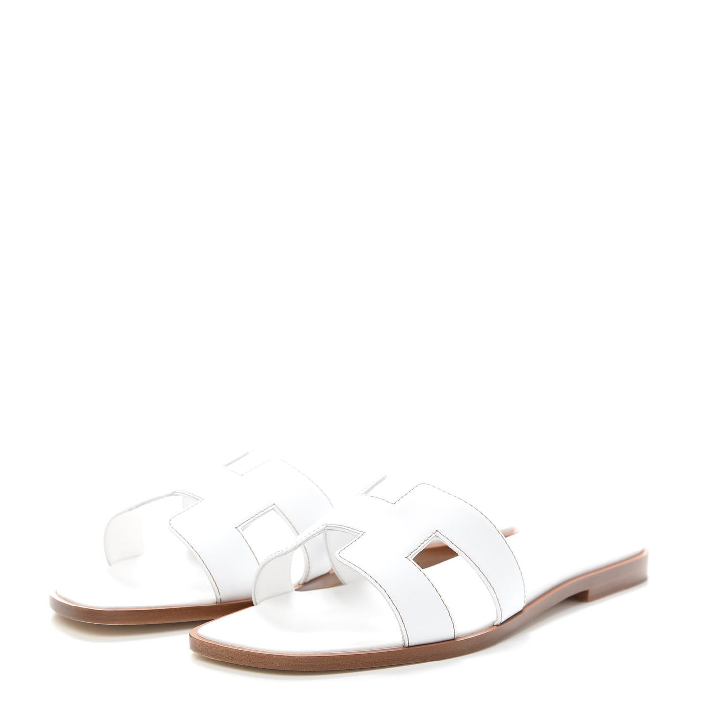 Box Calfskin Oran Sandals 37.5 White