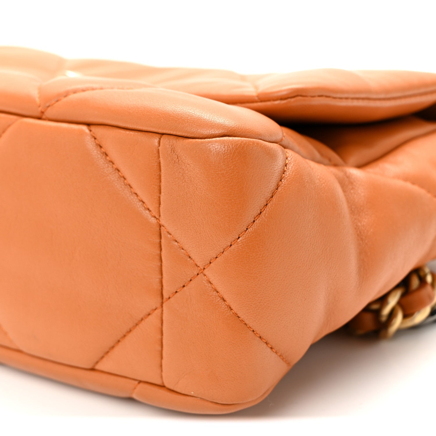 Chanel Lambskin Quilted Medium Chanel 19 Flap Light Brown 10 of 10